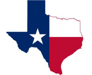 Texas flag map