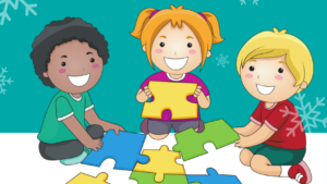children with puzzle pieces